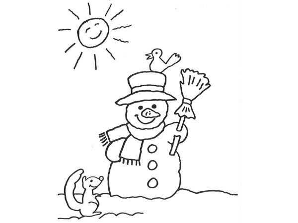 Disegno da colorare: Pupazzo di neve (Caratteri) #89369 - Pagine da Colorare Stampabili Gratuite