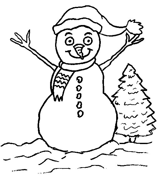 Disegno da colorare: Pupazzo di neve (Caratteri) #89380 - Pagine da Colorare Stampabili Gratuite