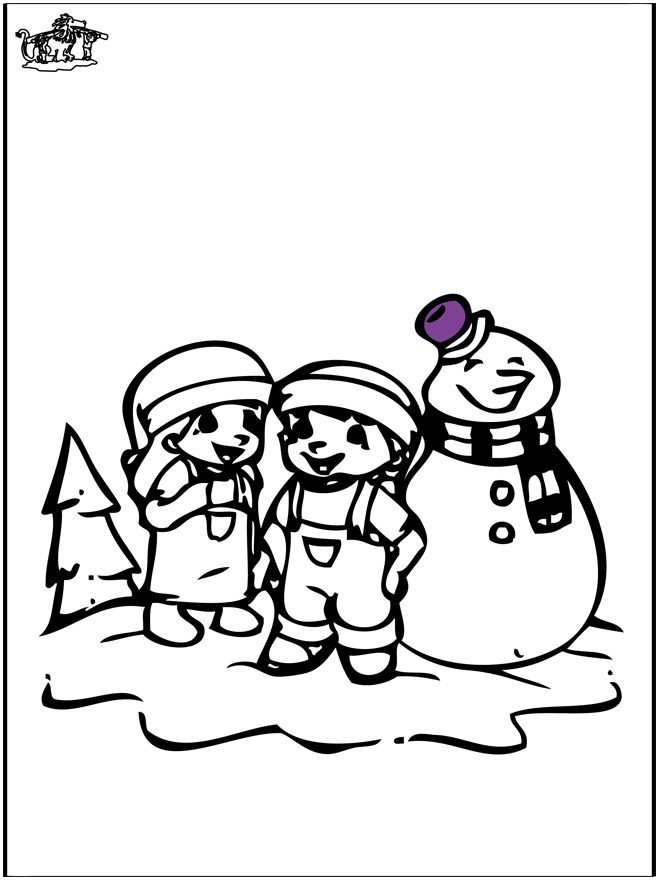 Disegno da colorare: Pupazzo di neve (Caratteri) #89383 - Pagine da Colorare Stampabili Gratuite