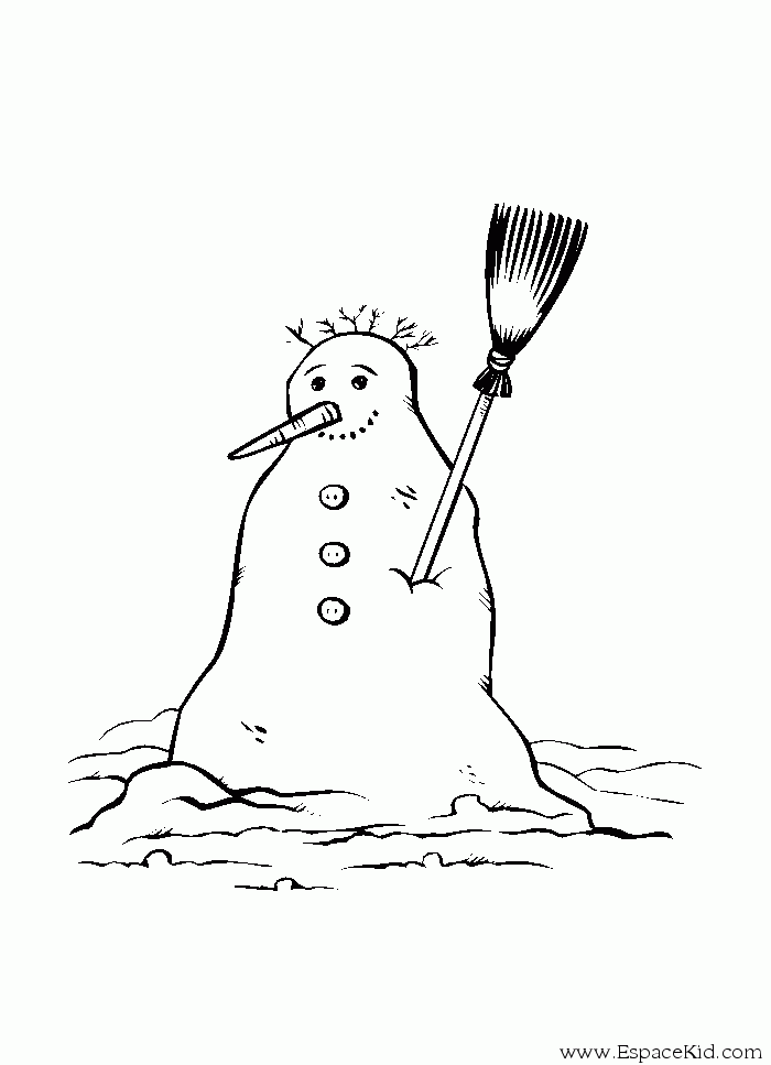 Disegno da colorare: Pupazzo di neve (Caratteri) #89420 - Pagine da Colorare Stampabili Gratuite