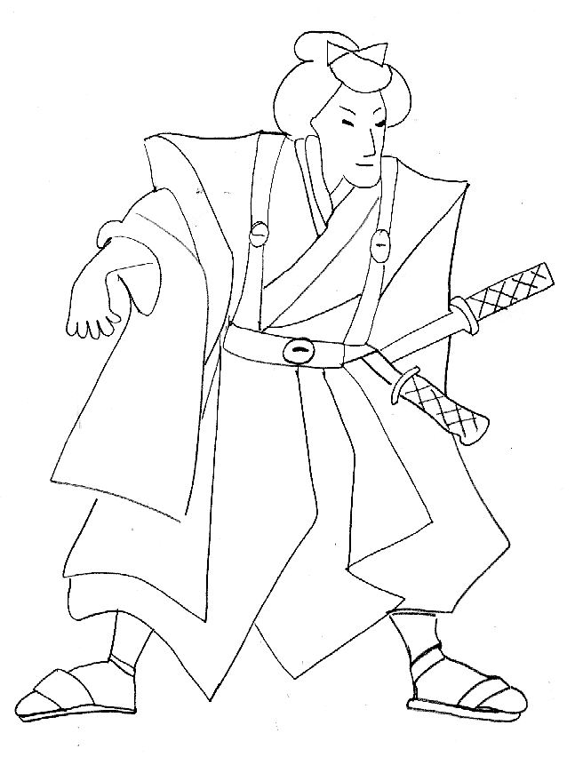 Disegno da colorare: Samurai (Caratteri) #107270 - Pagine da Colorare Stampabili Gratuite