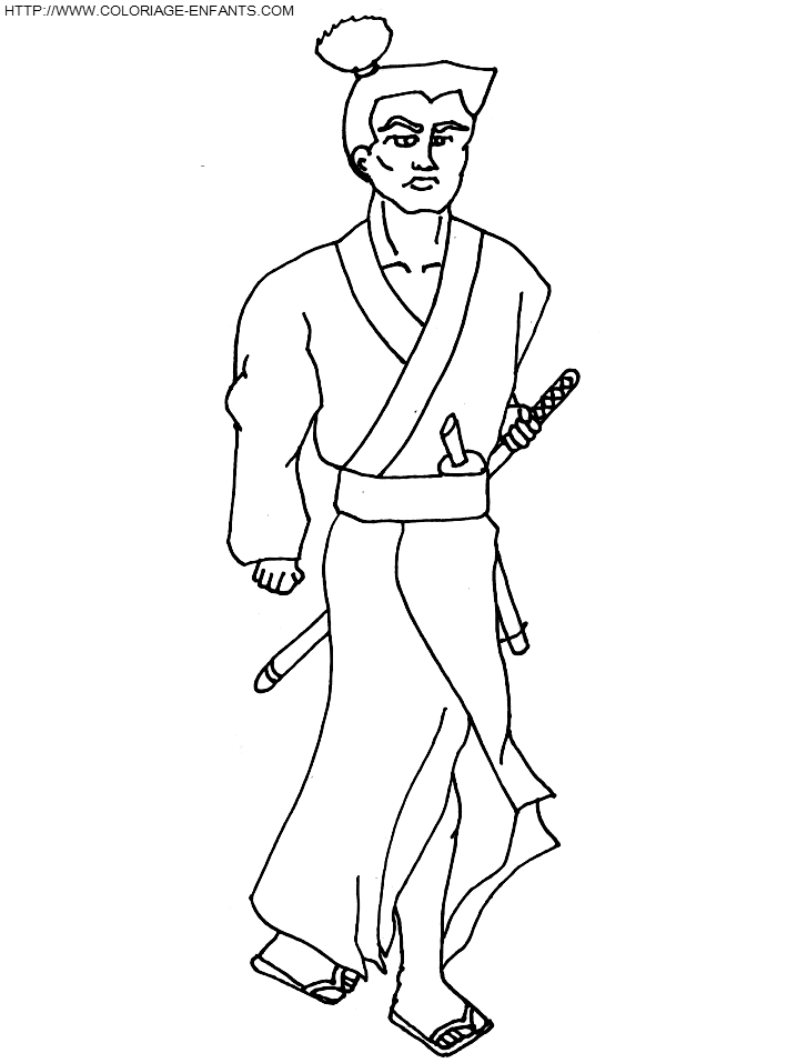 Disegno da colorare: Samurai (Caratteri) #107274 - Pagine da Colorare Stampabili Gratuite