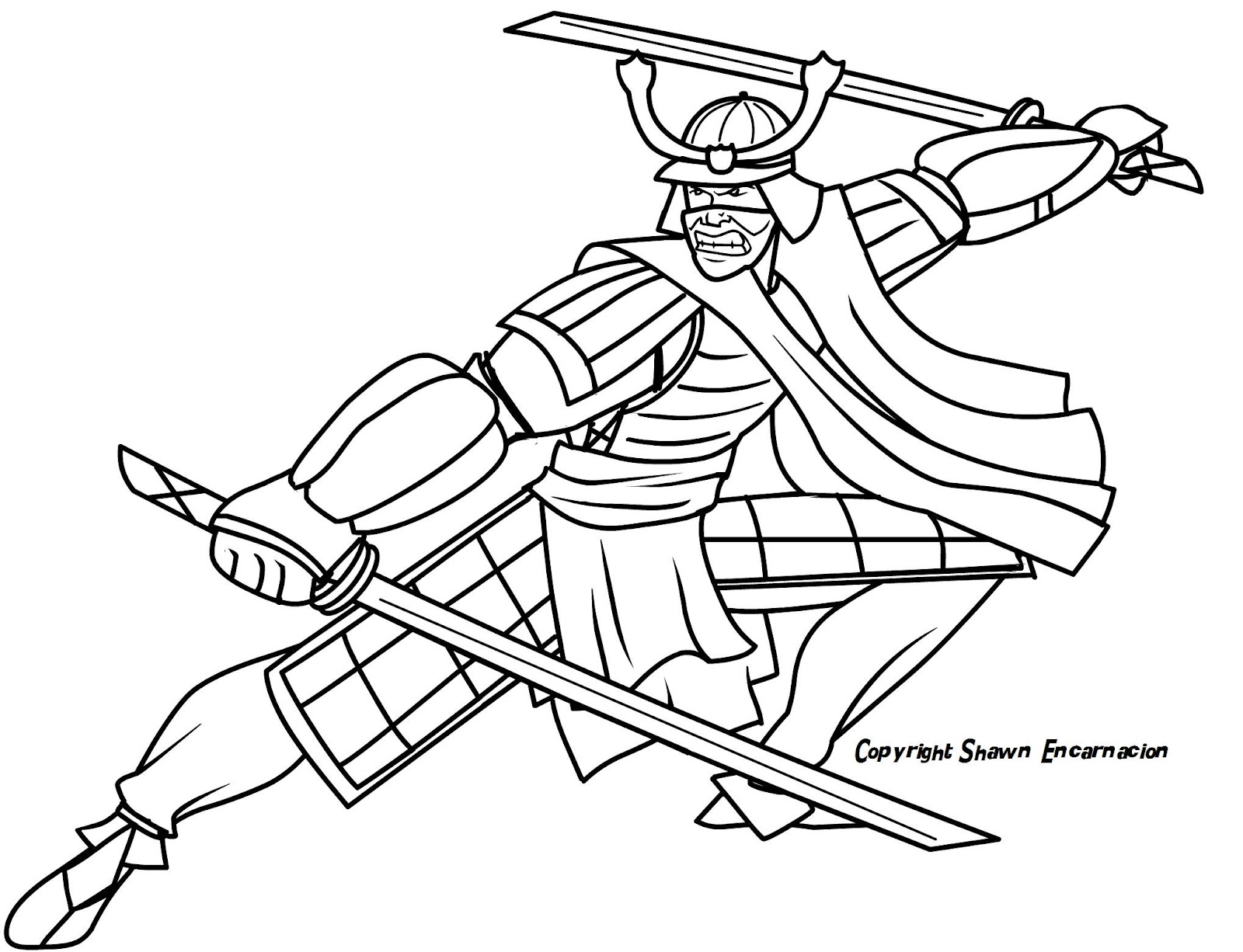 Disegno da colorare: Samurai (Caratteri) #107280 - Pagine da Colorare Stampabili Gratuite