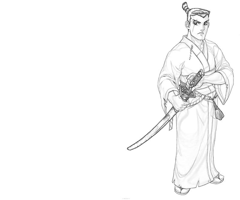 Disegno da colorare: Samurai (Caratteri) #107298 - Pagine da Colorare Stampabili Gratuite