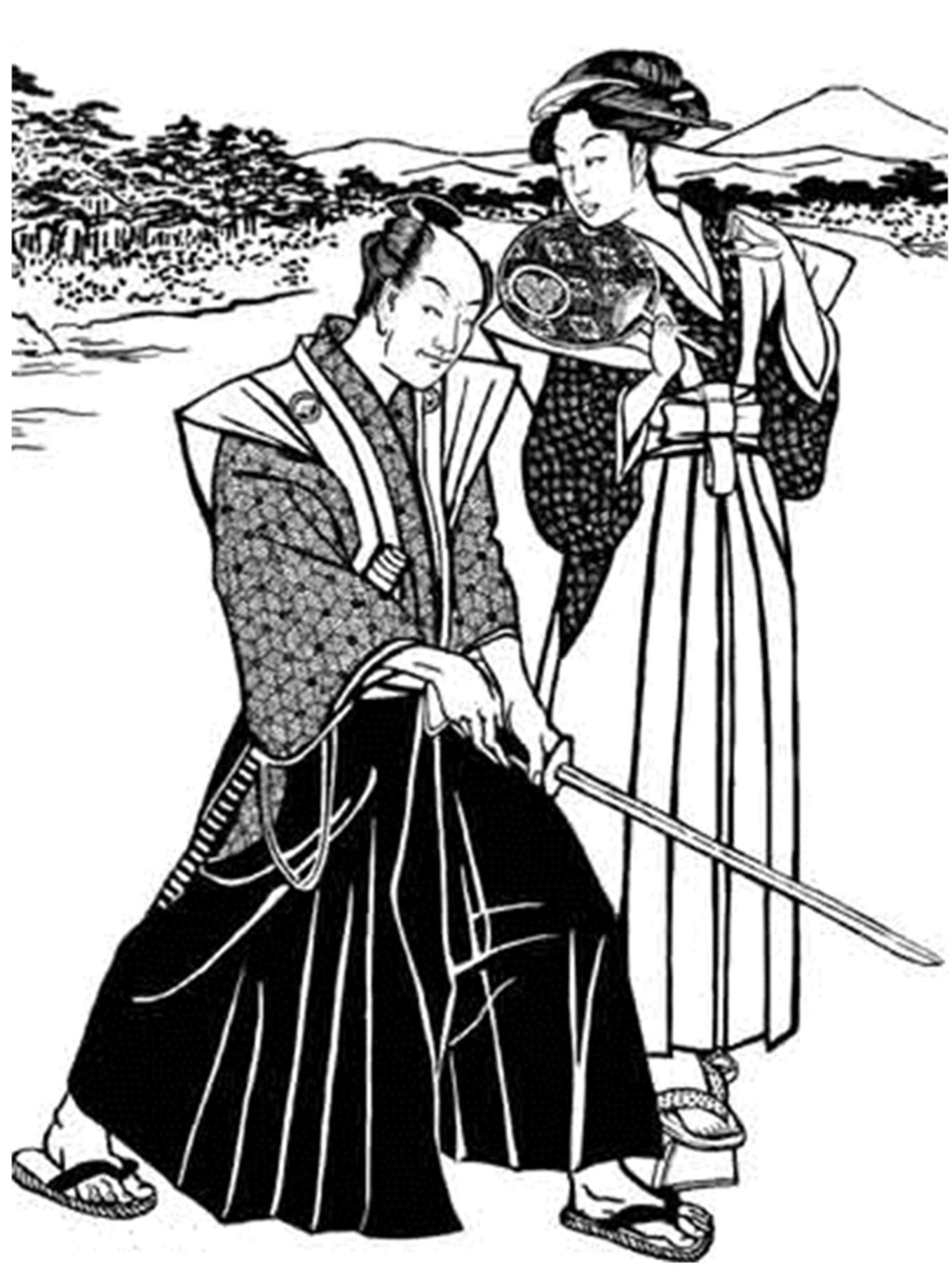 Disegno da colorare: Samurai (Caratteri) #107387 - Pagine da Colorare Stampabili Gratuite