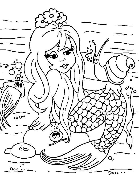 Disegno da colorare: Sirena (Caratteri) #147186 - Pagine da Colorare Stampabili Gratuite