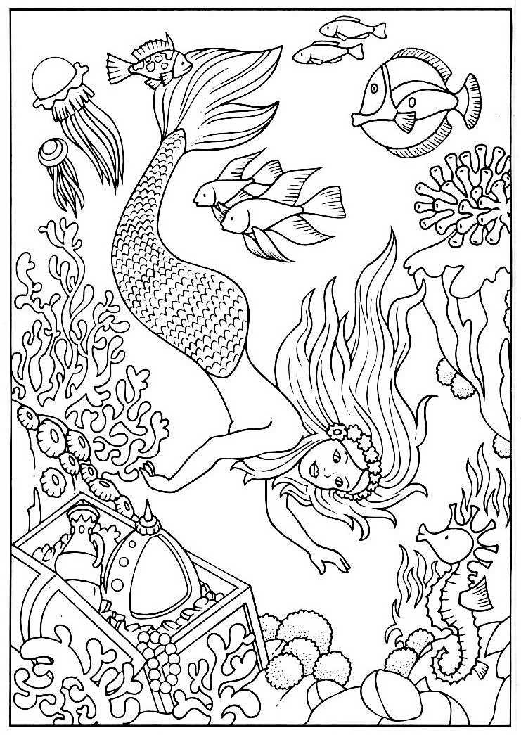 Disegno da colorare: Sirena (Caratteri) #147215 - Pagine da Colorare Stampabili Gratuite