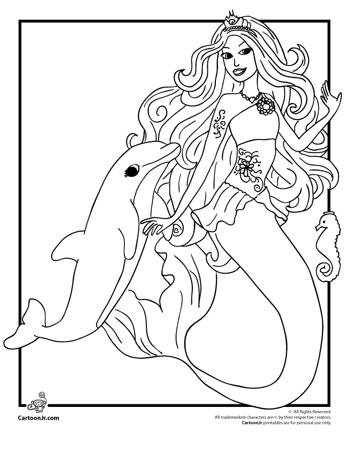 Disegno da colorare: Sirena (Caratteri) #147230 - Pagine da Colorare Stampabili Gratuite