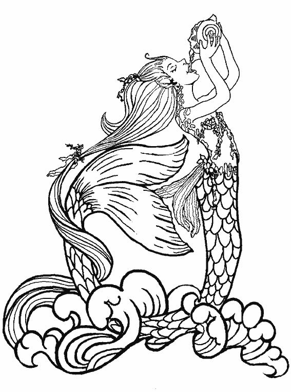 Disegno da colorare: Sirena (Caratteri) #147243 - Pagine da Colorare Stampabili Gratuite