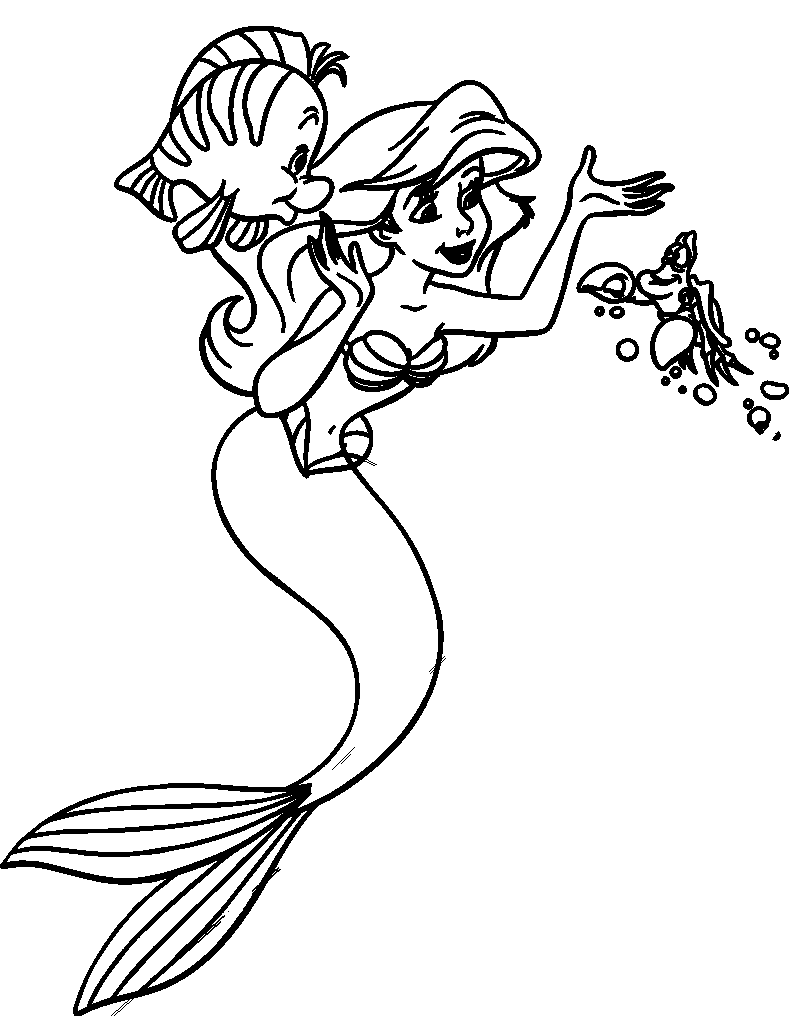 Disegno da colorare: Sirena (Caratteri) #147303 - Pagine da Colorare Stampabili Gratuite