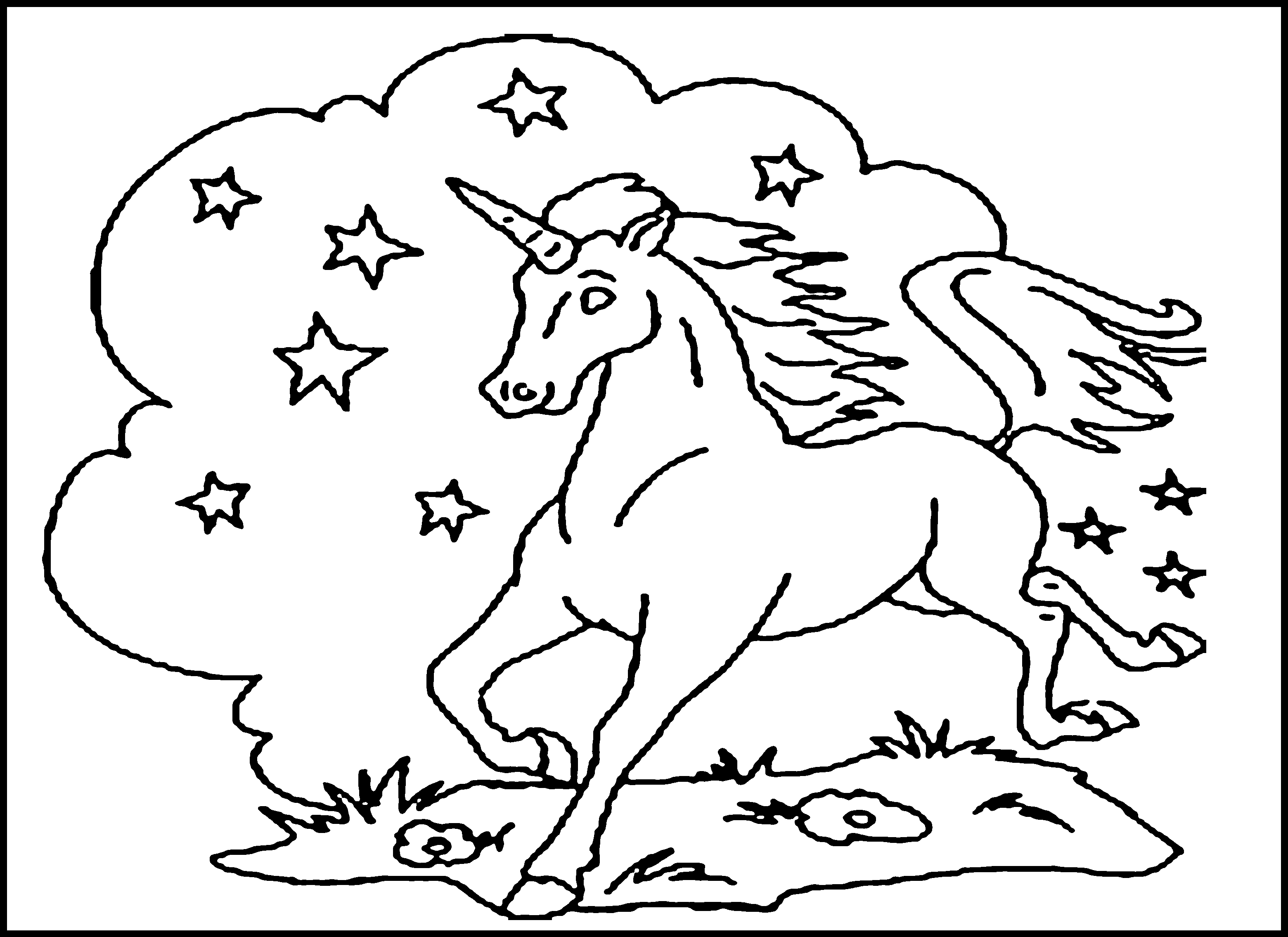 Disegno da colorare: unicorno (Caratteri) #19500 - Pagine da Colorare Stampabili Gratuite