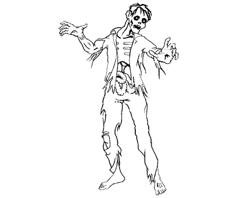 Disegno da colorare: zombie (Caratteri) #85539 - Pagine da Colorare Stampabili Gratuite