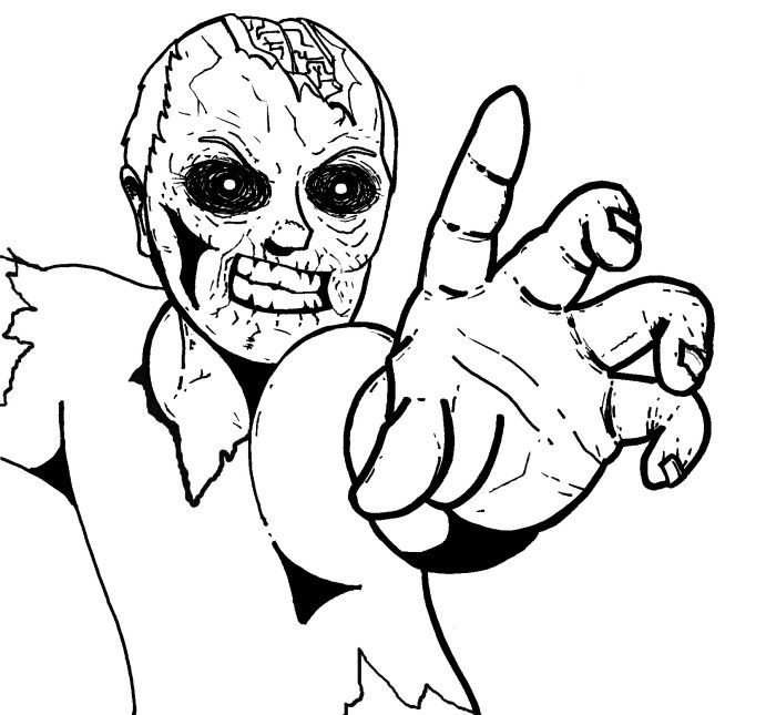 Disegno da colorare: zombie (Caratteri) #85615 - Pagine da Colorare Stampabili Gratuite
