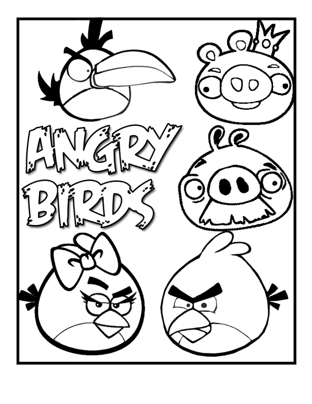 Disegno da colorare: Angry Birds (Cartoni animati) #25014 - Pagine da Colorare Stampabili Gratuite