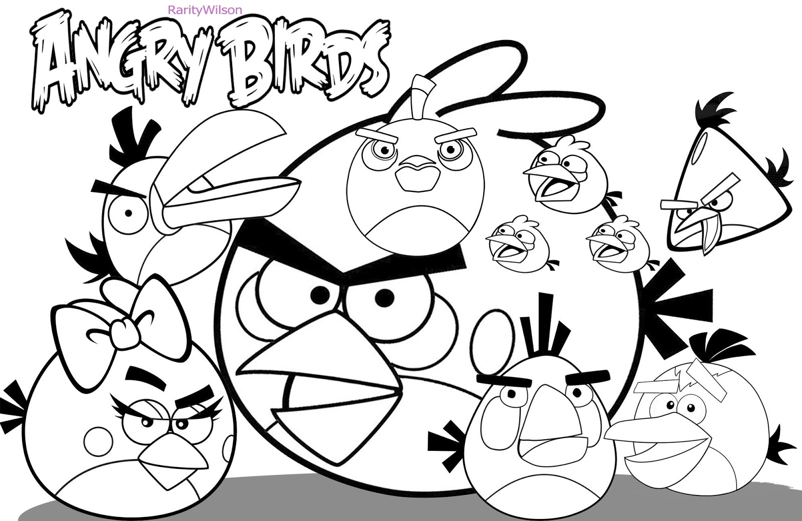 Disegno da colorare: Angry Birds (Cartoni animati) #25031 - Pagine da Colorare Stampabili Gratuite