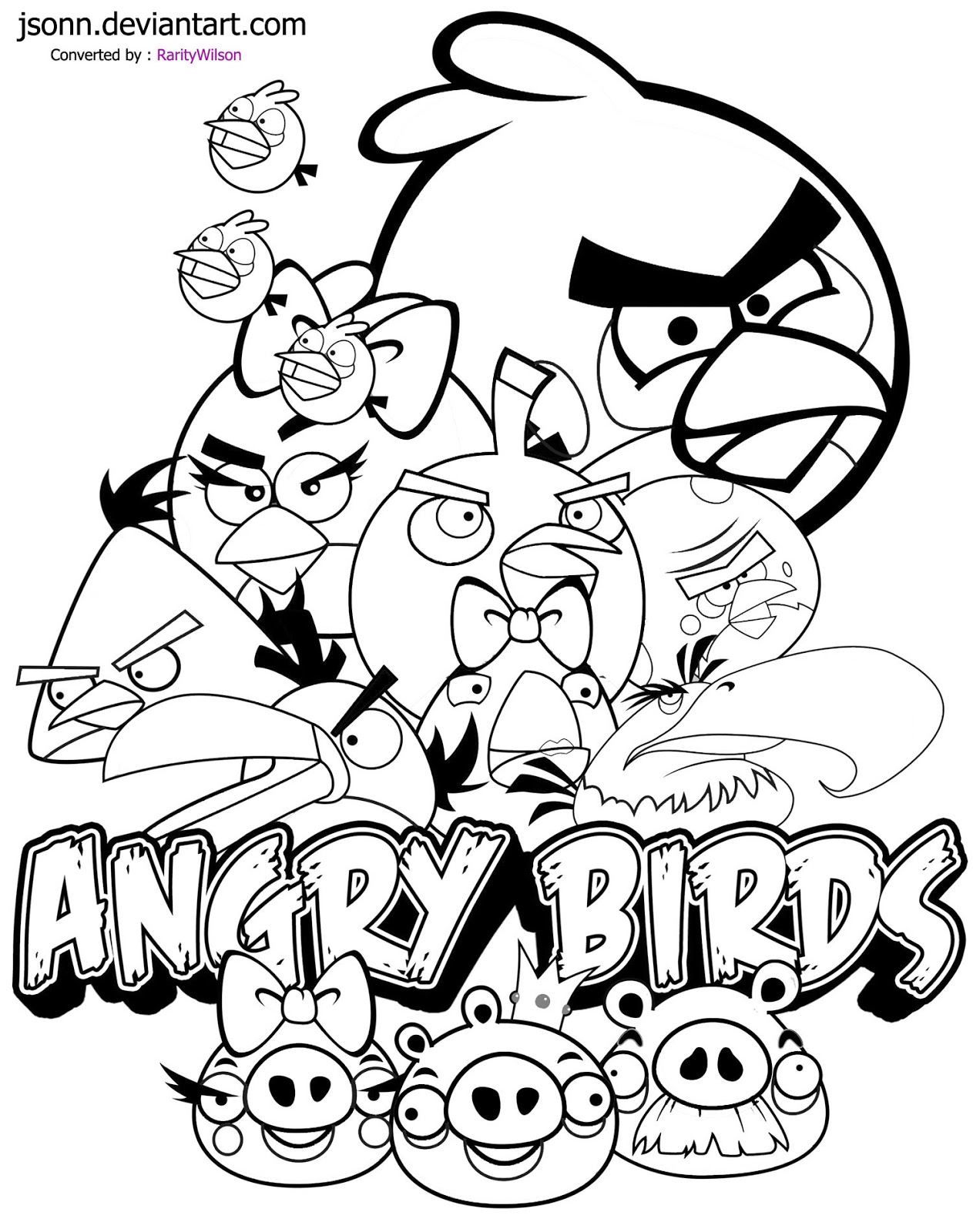 Disegno da colorare: Angry Birds (Cartoni animati) #25066 - Pagine da Colorare Stampabili Gratuite