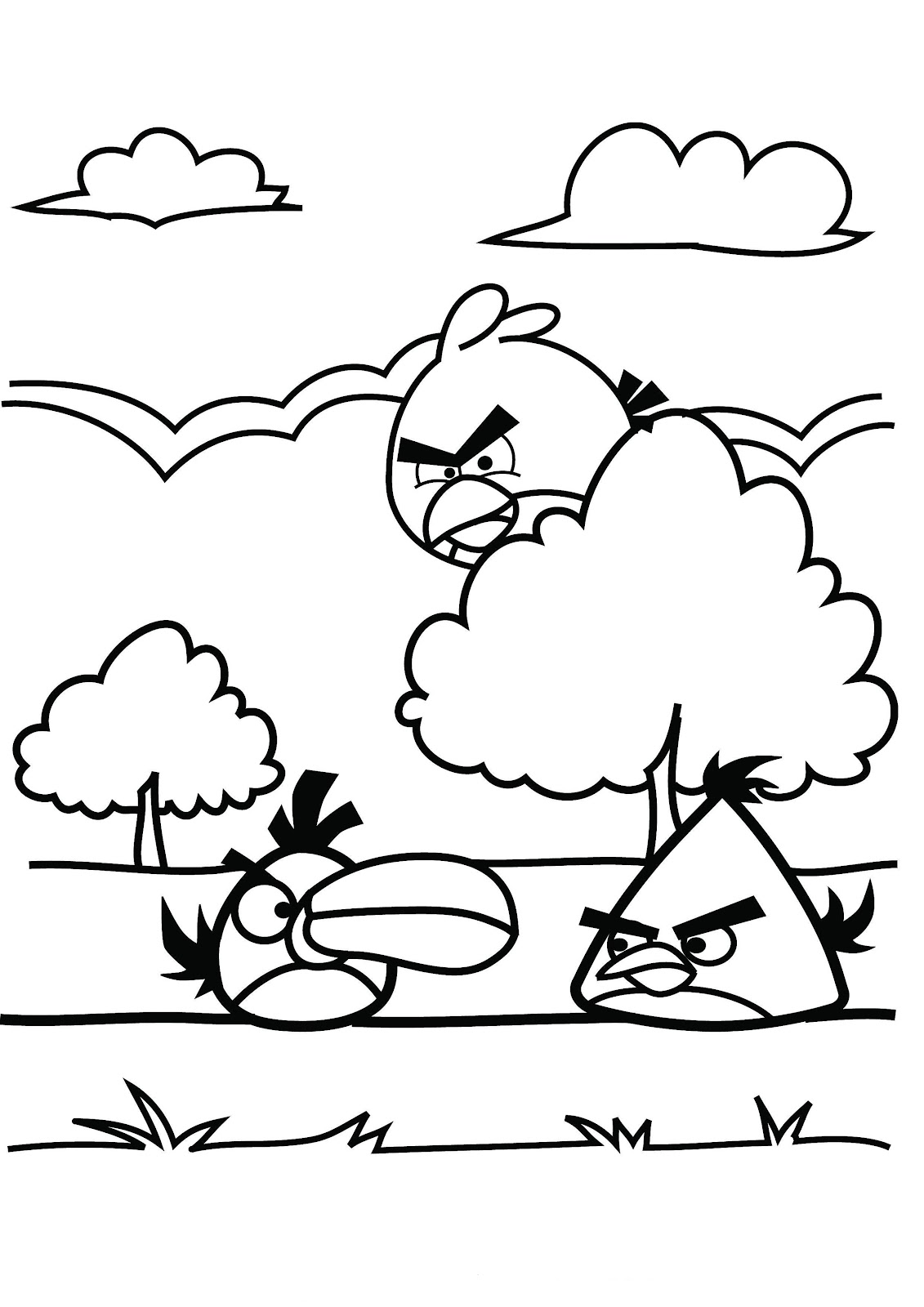 Disegno da colorare: Angry Birds (Cartoni animati) #25071 - Pagine da Colorare Stampabili Gratuite