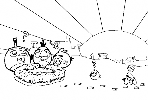 Disegno da colorare: Angry Birds (Cartoni animati) #25083 - Pagine da Colorare Stampabili Gratuite