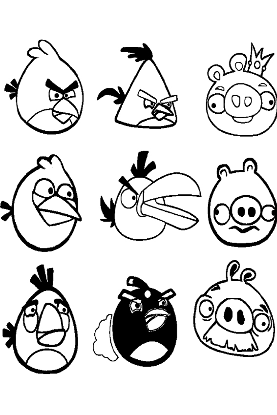 Disegno da colorare: Angry Birds (Cartoni animati) #25106 - Pagine da Colorare Stampabili Gratuite