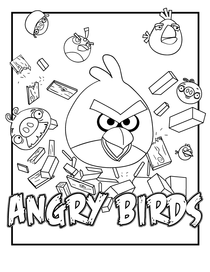 Disegno da colorare: Angry Birds (Cartoni animati) #25107 - Pagine da Colorare Stampabili Gratuite