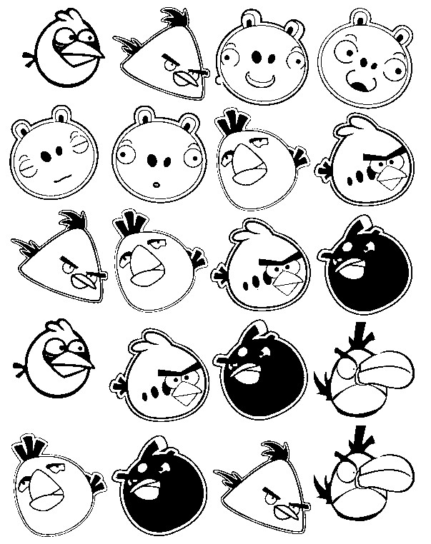 Disegno da colorare: Angry Birds (Cartoni animati) #25109 - Pagine da Colorare Stampabili Gratuite