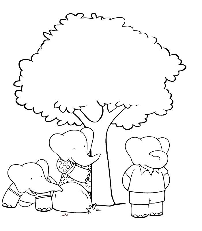 Disegno da colorare: babar (Cartoni animati) #27889 - Pagine da Colorare Stampabili Gratuite