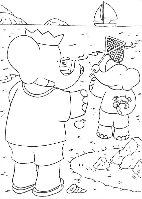 Disegno da colorare: babar (Cartoni animati) #27980 - Pagine da Colorare Stampabili Gratuite