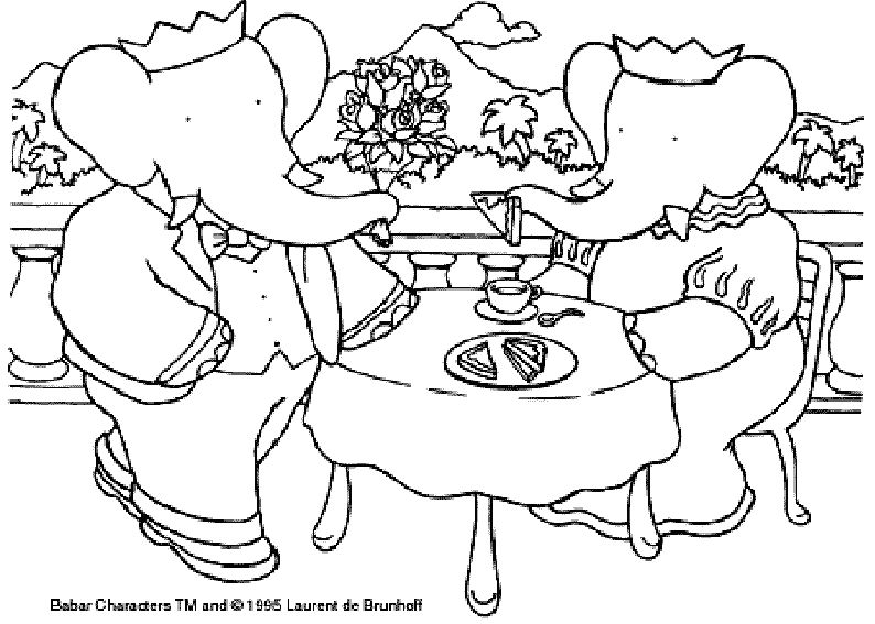 Disegno da colorare: babar (Cartoni animati) #27986 - Pagine da Colorare Stampabili Gratuite