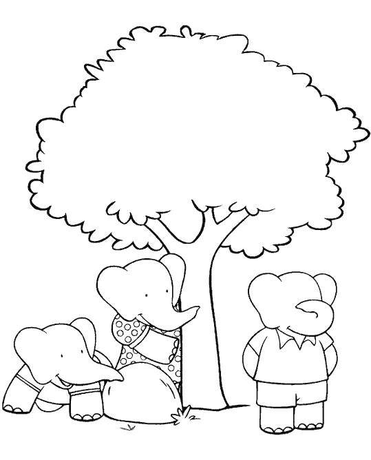 Disegno da colorare: babar (Cartoni animati) #27990 - Pagine da Colorare Stampabili Gratuite