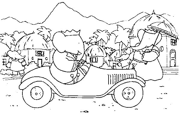 Disegno da colorare: babar (Cartoni animati) #28001 - Pagine da Colorare Stampabili Gratuite