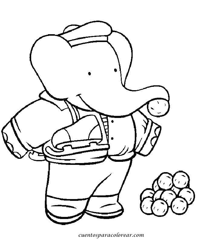 Disegno da colorare: babar (Cartoni animati) #28019 - Pagine da Colorare Stampabili Gratuite