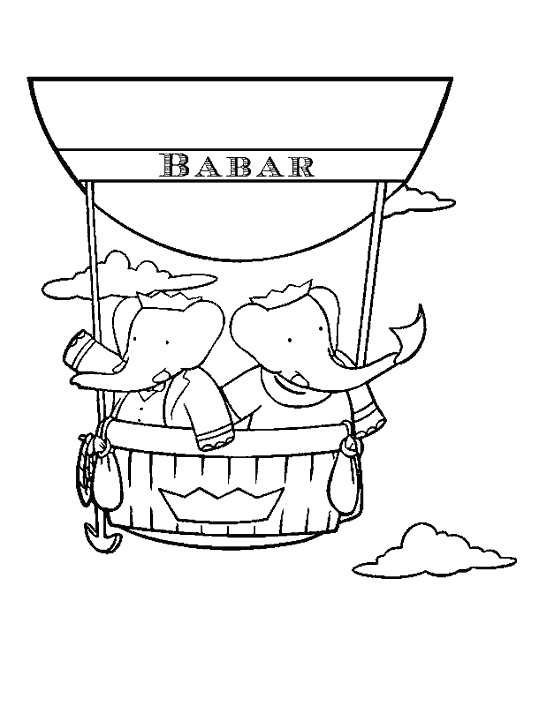 Disegno da colorare: babar (Cartoni animati) #28032 - Pagine da Colorare Stampabili Gratuite