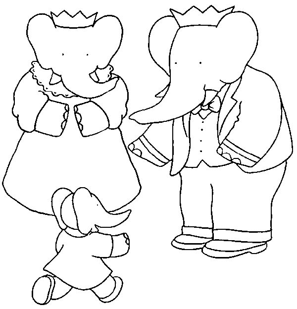 Disegno da colorare: babar (Cartoni animati) #28034 - Pagine da Colorare Stampabili Gratuite