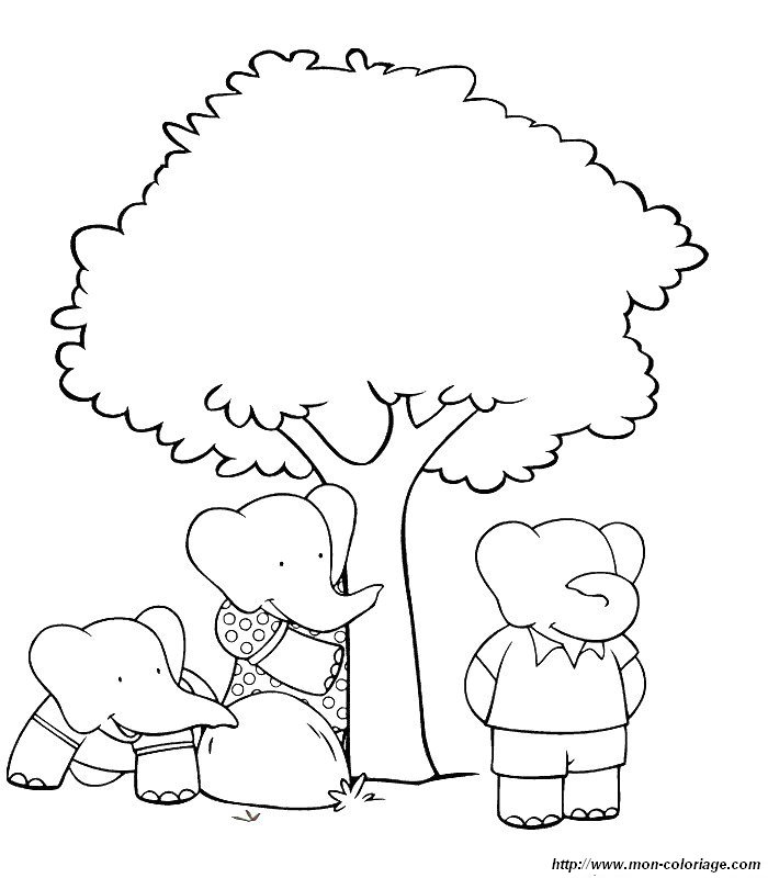 Disegno da colorare: babar (Cartoni animati) #28069 - Pagine da Colorare Stampabili Gratuite