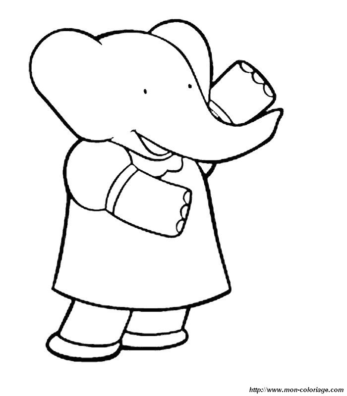 Disegno da colorare: babar (Cartoni animati) #28098 - Pagine da Colorare Stampabili Gratuite