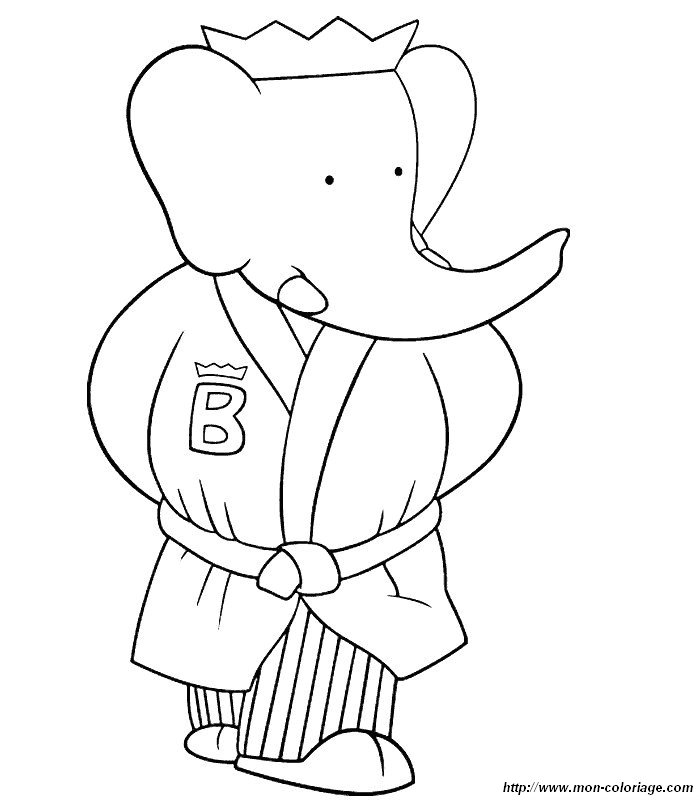 Disegno da colorare: babar (Cartoni animati) #28133 - Pagine da Colorare Stampabili Gratuite