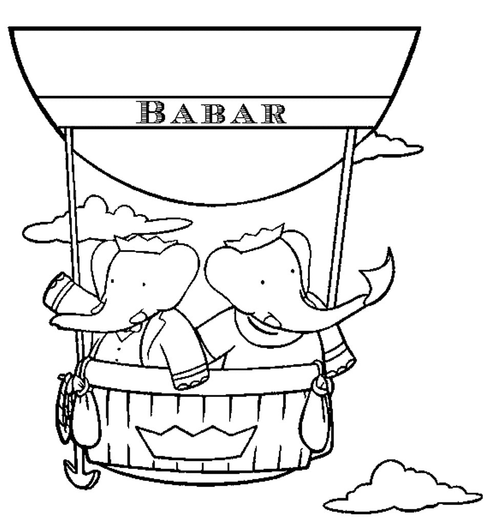 Disegno da colorare: babar (Cartoni animati) #28150 - Pagine da Colorare Stampabili Gratuite