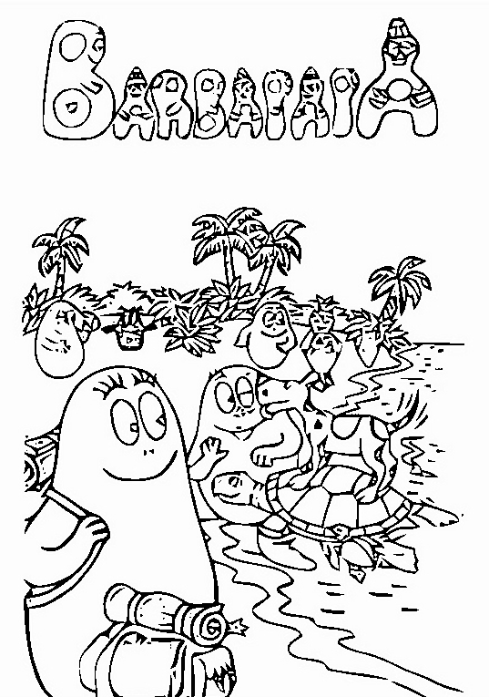 Disegno da colorare: Barbapapà (Cartoni animati) #36486 - Pagine da Colorare Stampabili Gratuite