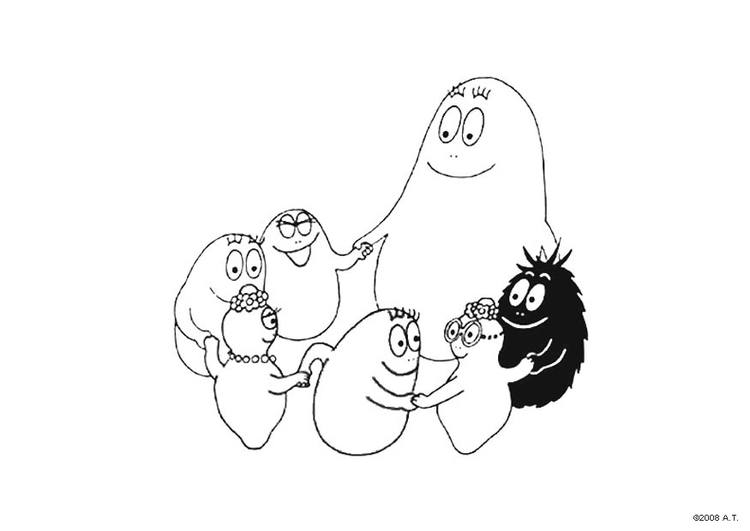 Disegno da colorare: Barbapapà (Cartoni animati) #36601 - Pagine da Colorare Stampabili Gratuite