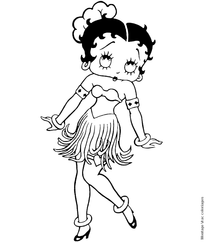 Disegno da colorare: Betty Boop (Cartoni animati) #25917 - Pagine da Colorare Stampabili Gratuite