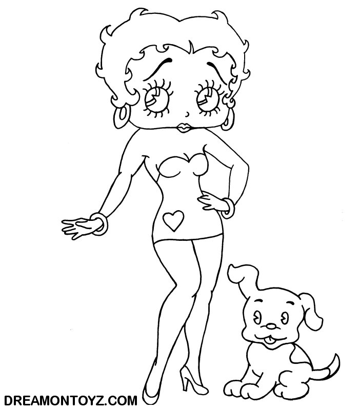Disegno da colorare: Betty Boop (Cartoni animati) #25928 - Pagine da Colorare Stampabili Gratuite