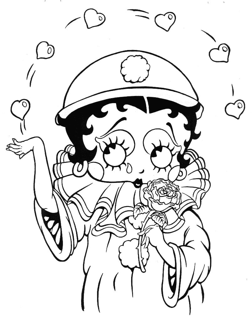 Disegno da colorare: Betty Boop (Cartoni animati) #25929 - Pagine da Colorare Stampabili Gratuite