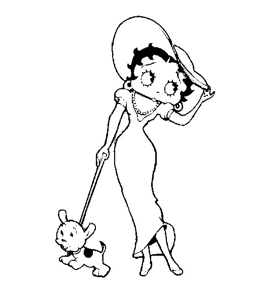 Disegno da colorare: Betty Boop (Cartoni animati) #25930 - Pagine da Colorare Stampabili Gratuite