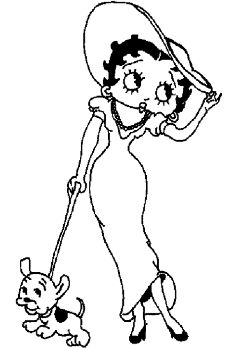 Disegno da colorare: Betty Boop (Cartoni animati) #25933 - Pagine da Colorare Stampabili Gratuite