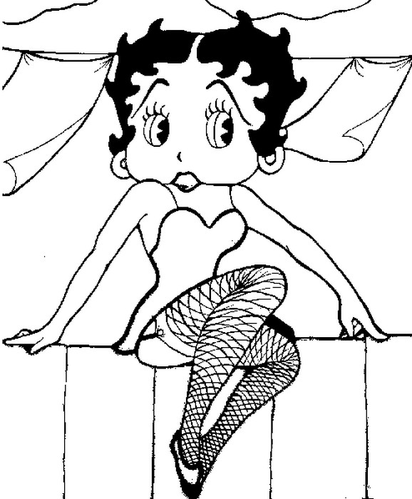 Disegno da colorare: Betty Boop (Cartoni animati) #25952 - Pagine da Colorare Stampabili Gratuite