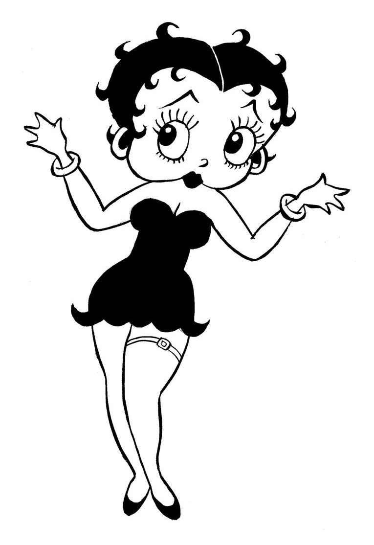 Disegno da colorare: Betty Boop (Cartoni animati) #26000 - Pagine da Colorare Stampabili Gratuite