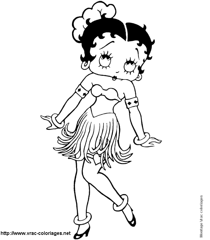 Disegno da colorare: Betty Boop (Cartoni animati) #26006 - Pagine da Colorare Stampabili Gratuite