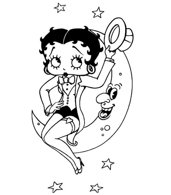 Disegno da colorare: Betty Boop (Cartoni animati) #26019 - Pagine da Colorare Stampabili Gratuite