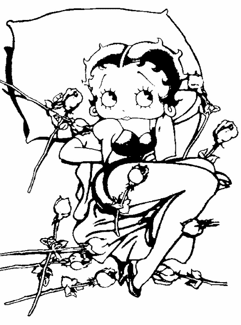 Disegno da colorare: Betty Boop (Cartoni animati) #26020 - Pagine da Colorare Stampabili Gratuite