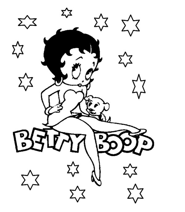 Disegno da colorare: Betty Boop (Cartoni animati) #26024 - Pagine da Colorare Stampabili Gratuite